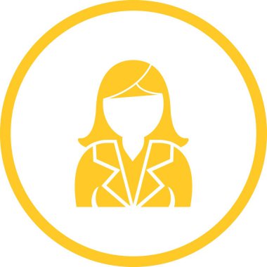 Güzel İş kadını Vektör Glyph simgesi