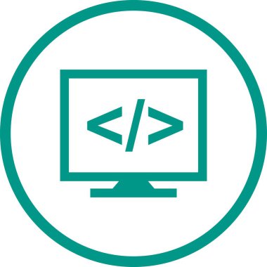 Güzel Kodlama Vektörü Glyph simgesi