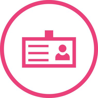 Güzel Kimlik Vektör Kabartma Simgesi