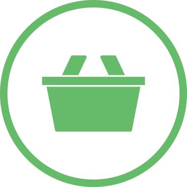 Güzel Sepet Vektörü Glyph simgesi