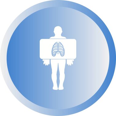 Güzel Göğüs X ışını vektör simgesi