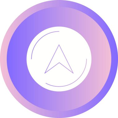 Güzel Navigasyon Vektörü Glyph simgesi