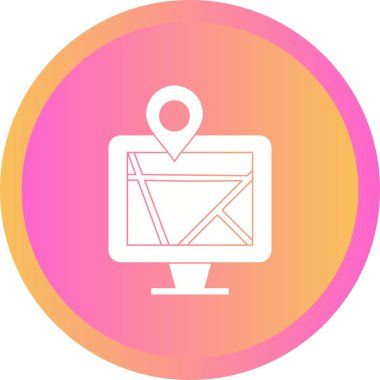 Bilgisayar Vektörü Sembolündeki Güzel Haritalar