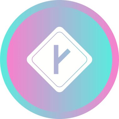 Güzel Bağlantı Yol İşareti Vektör Glyph simgesi