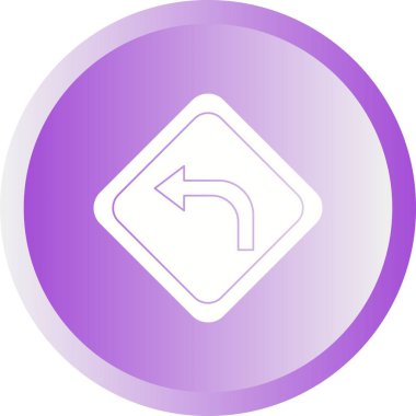 Güzel Sola Dönüş Vektör Kabartma simgesi