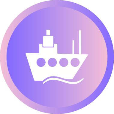 Güzel Gemi Vektörü Kabartma Simgesi