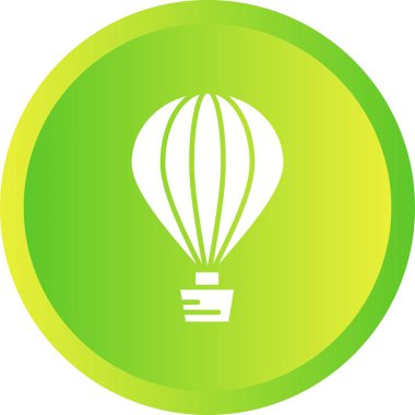 Güzel Hava Balonu Vektör Kabartma Simgesi