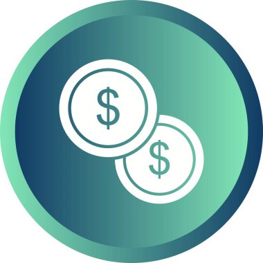 Güzel Dolar Bozuklukları Vektör Kabartma Simgesi