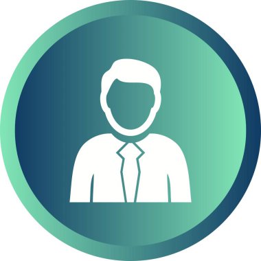 Güzel İşadamı Vektör Glyph Simgesi