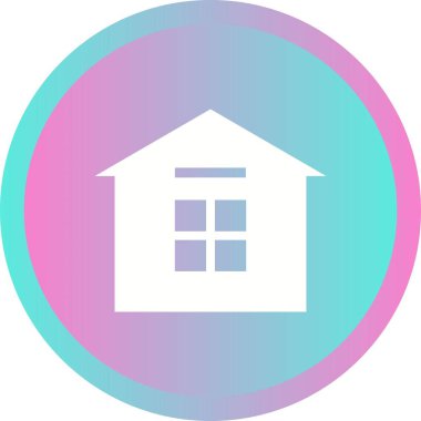 Güzel Ev Vektörü Kabartma Simgesi