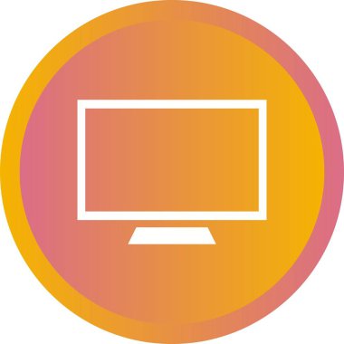 Güzel Ekran Vektörü Glyph simgesi