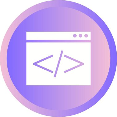 Güzel Kodlama Vektörü Glyph simgesi