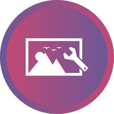 Güzel Resim Ayarları Vektör Glyph simgesi