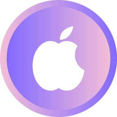 Güzel Apple logo Vektör Glyph simgesi