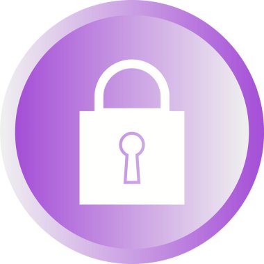 Güzel Güvenlik Kilidi Vektör Glyph simgesi