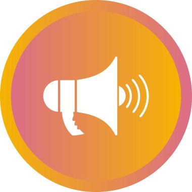 Güzel Megafon Vektör Glyph simgesi