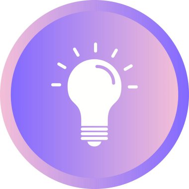 Güzel Ampul Vektör Kabartma simgesi