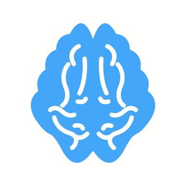 Güzel Beyin Vektörü Glyph simgesi