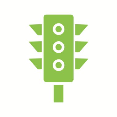 Güzel Trafik Vektörü Glyph Simgesi