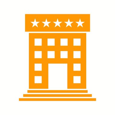 Güzel 5 yıldızlı otel Vektör Glyph Simgesi
