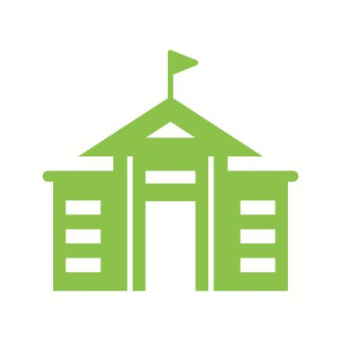 Güzel Kolej Vektörü Glyph Simgesi