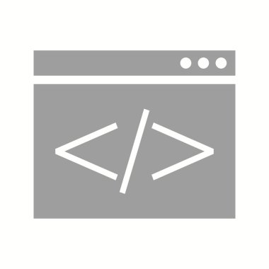 Güzel Kodlama Vektörü Glyph simgesi