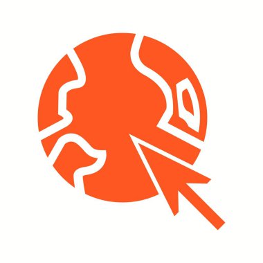 Güzel Tarayıcı Vektörü Glyph simgesi