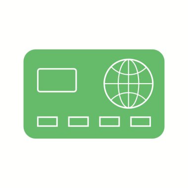 Güzel Banka kartı Vektör Kabartma Simgesi