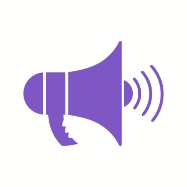 Güzel Megafon Vektör Glyph simgesi