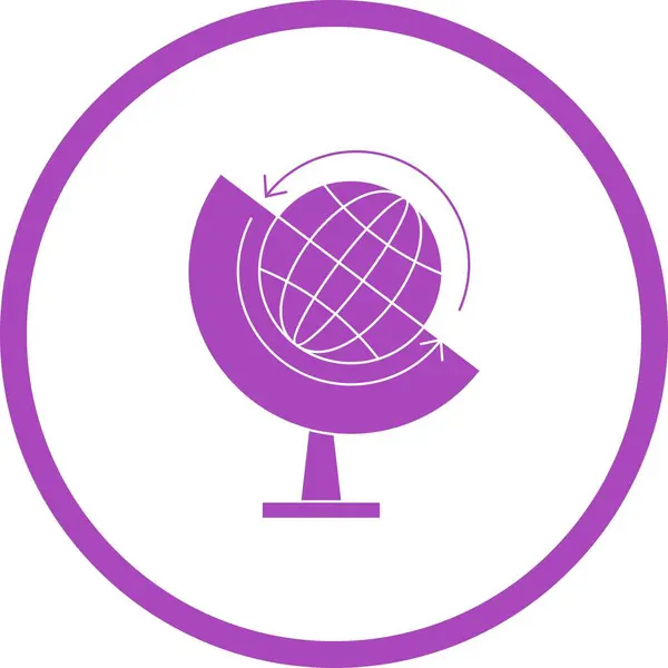 Hermosa Worldwide Vector Glyph icono — Vector de stock