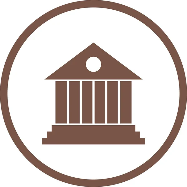 Krásná banka Vektor Glyph ikona — Stockový vektor