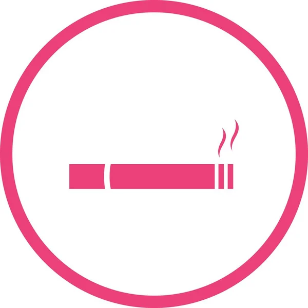 Belle icône de glyphe vectoriel de cigarette — Image vectorielle