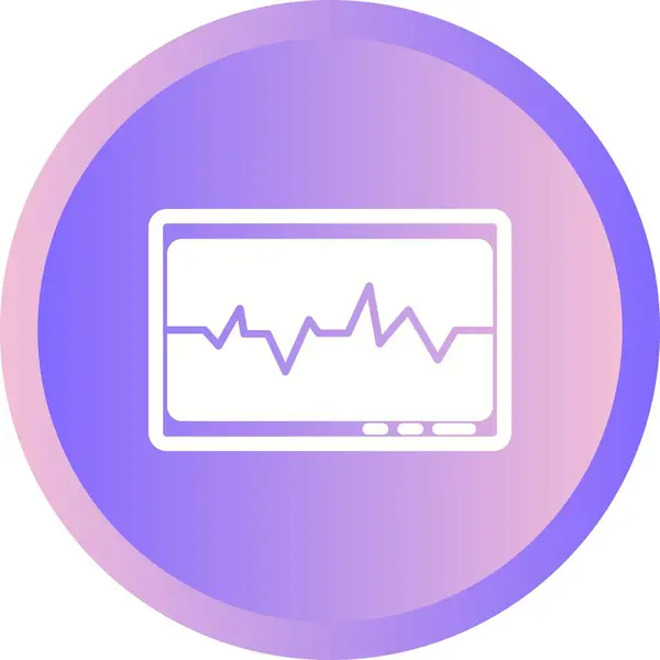 Beautifu Ecg Vector Glyph pictogram — Stockvector