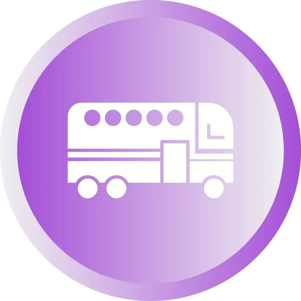 Ikon Glyph Bus Vector yang indah - Stok Vektor
