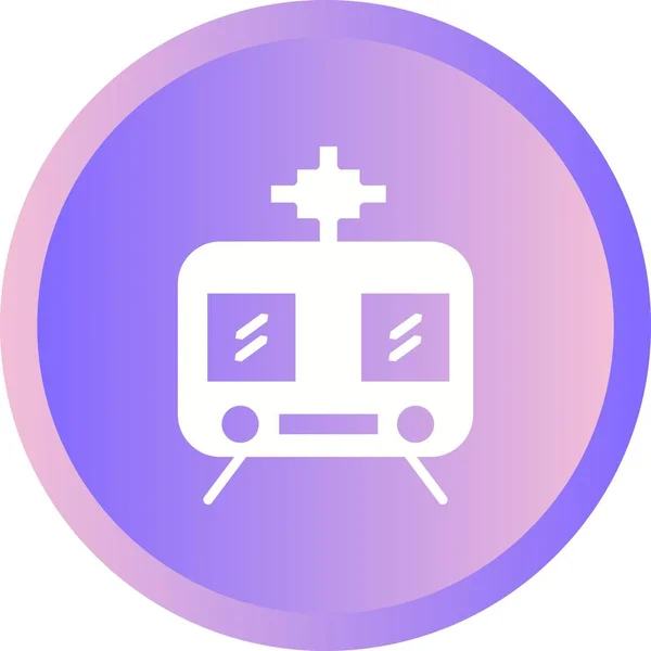 Hermoso tren Vector Glifo icono — Archivo Imágenes Vectoriales