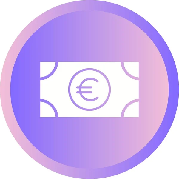 Beautiful Euro Vector Glyph icon — Stock Vector