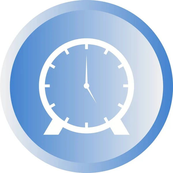 Belle horloge vectorielle Glyphe icône — Image vectorielle