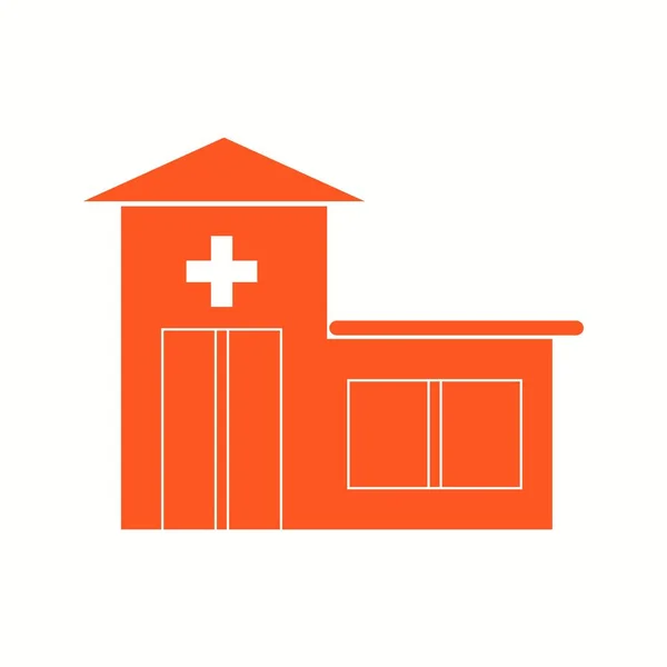 Belle icône Glyphe vectoriel de l'hôpital — Image vectorielle