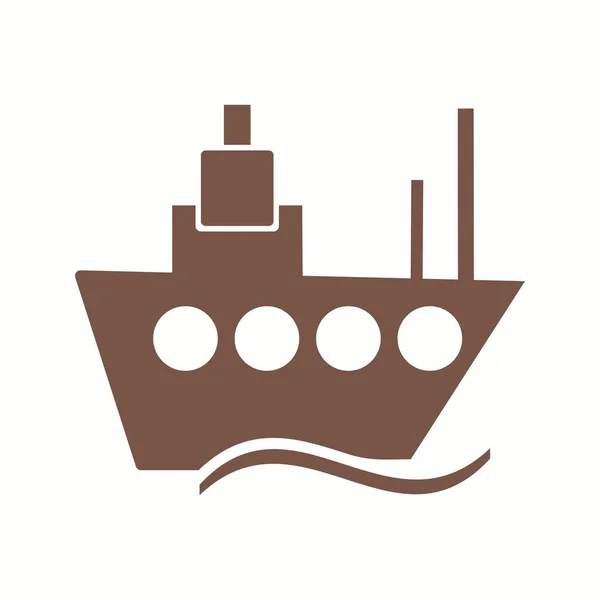 Piękna ikona wektora statku Glyph — Wektor stockowy