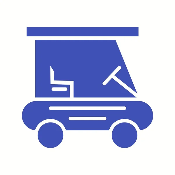 Hermoso golf buggy Vector Glyph icono — Vector de stock