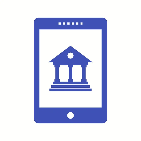 Bella Mobile banking Vector Glyph Icon — Vettoriale Stock