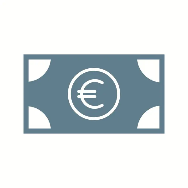 Krásná Euro Vector Glyph ikona — Stockový vektor