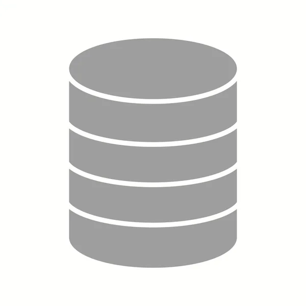 Schöne Datenbank-Vektor-Glyphen-Symbol — Stockvektor