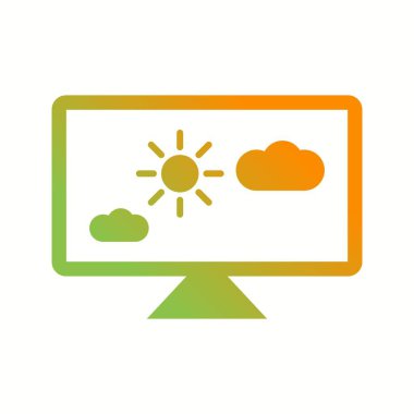 Haber Vektörü Kabartma Simgesinde Eşsiz Hava Durumu