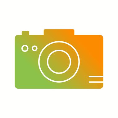 Kamera Vektörü Kabartma Simgesinde Benzersiz Fotoğraf