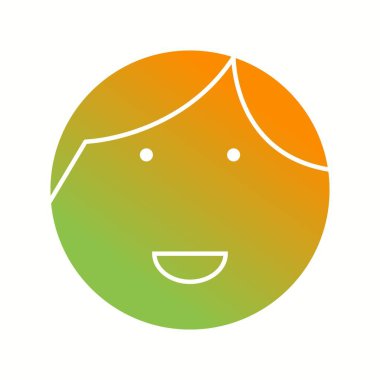 Eşsiz Mutlu Adam Vektör Kabartma Simgesi