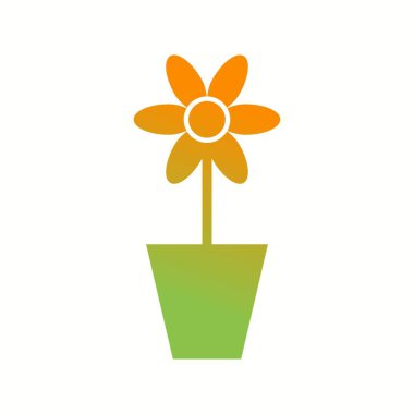 Ot Vektörü Kabartma Simgesinde Benzersiz Bitki