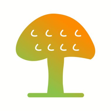 Benzersiz Mantar Vektör Kabartma Simgesi