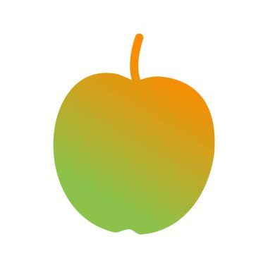 Eşsiz Elma Vektörü Kabartma Simgesi