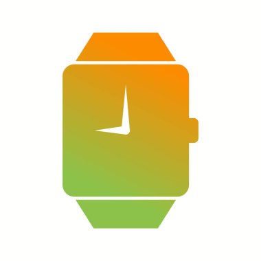 Benzersiz Stil Saat Vektörü Glyph Simgesi